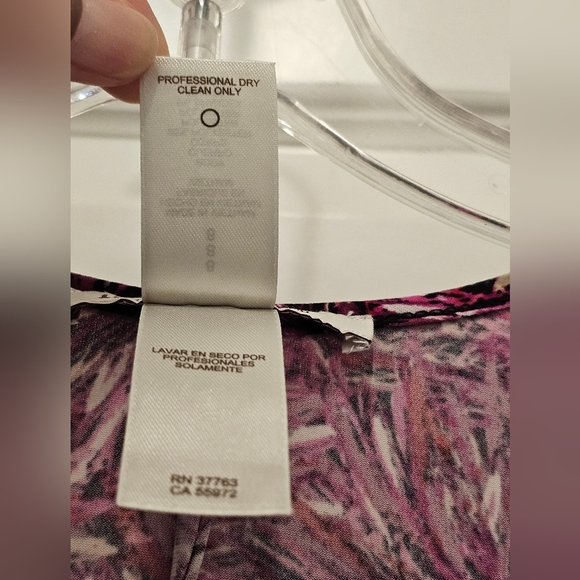 Laundry by Design Multi-color Faux Wrap 3/4 Sleeve Dress, EUC, Size 8 - Picture 4 of 7